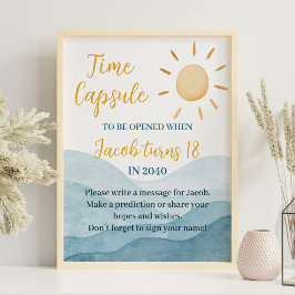 Póster Primer viaje alrededor del Rótulo de la cápsula de