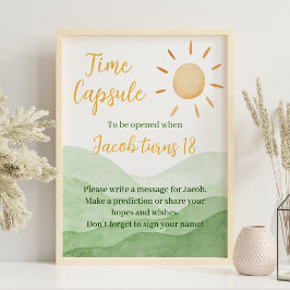 Póster Primer viaje alrededor del Rótulo de la cápsula de