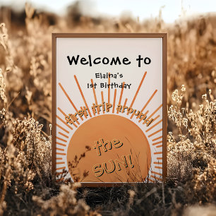 Póster Primer viaje alrededor del Sol Cumpleaños 1er Bien