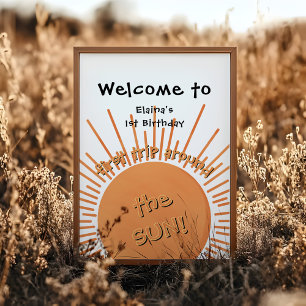 Póster Primer viaje alrededor del Sol Cumpleaños 1er Bien