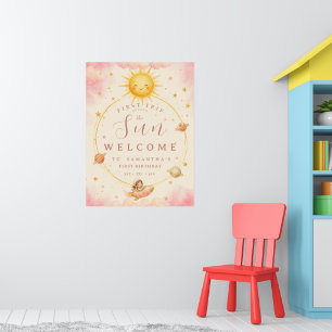 Póster Primer viaje alrededor del sol Cumpleaños niña