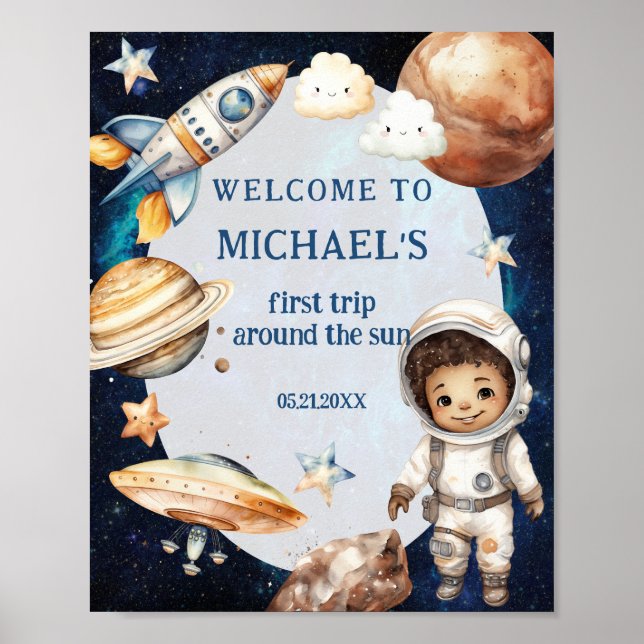 Póster Primer Viaje Astronauta Por El Sol (Frente)