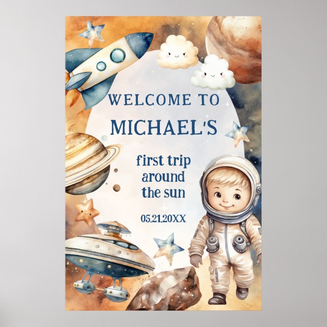 Póster Primer Viaje De Fiesta De Cumpleaños Por La Bienve (Frente)