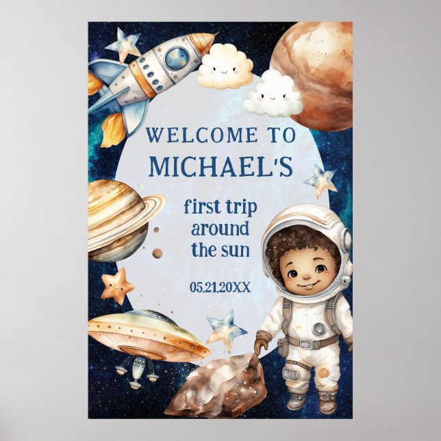 Póster Primer Viaje De Fiesta De Cumpleaños Por La Bienve (Frente)