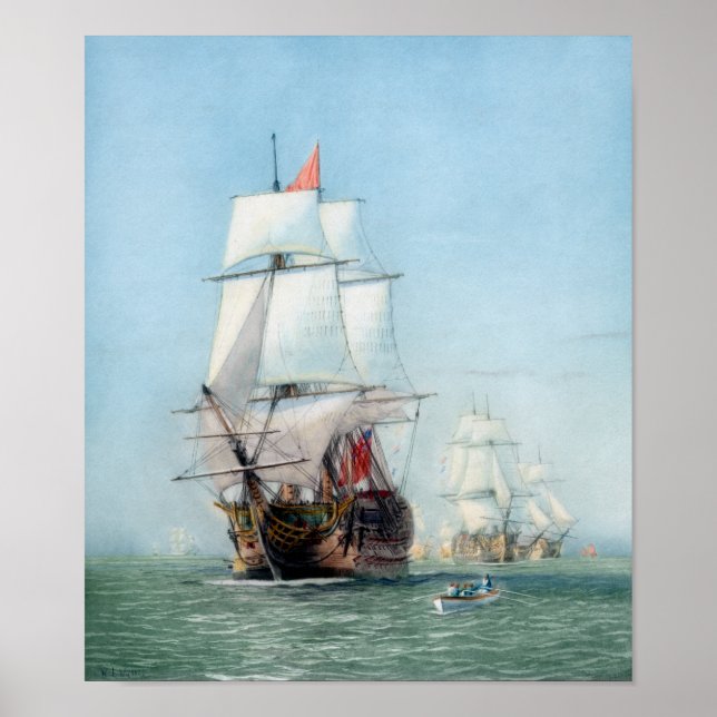 Póster Primer Viaje De La Victoria Del HMS (Frente)