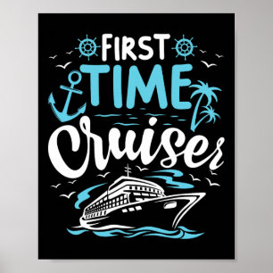 Póster Primer viaje de vacaciones de crucero de primer cr