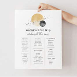 Póster Primer Viaje Gris Alrededor Del Poster Del Hito So