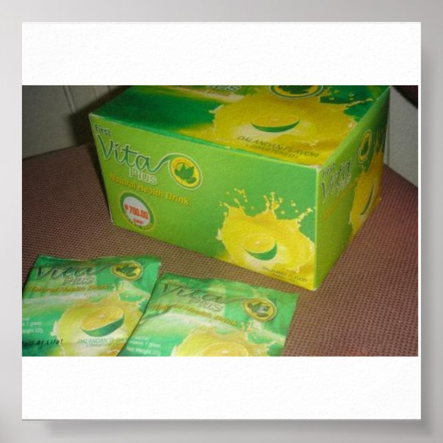 Póster PRIMER VITA MÁS Vegetable en una bebida (Frente)