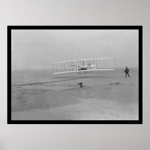 Póster Primer vuelo de avión, Kitty Hawk 1903