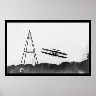 Póster Primer vuelo militar, Orville Wright 1909