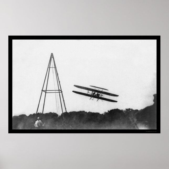 Póster Primer vuelo militar, Orville Wright 1909 (Frente)