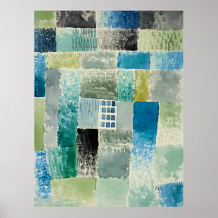 Póster Primera Casa en un Acuerdo de Paul Klee,