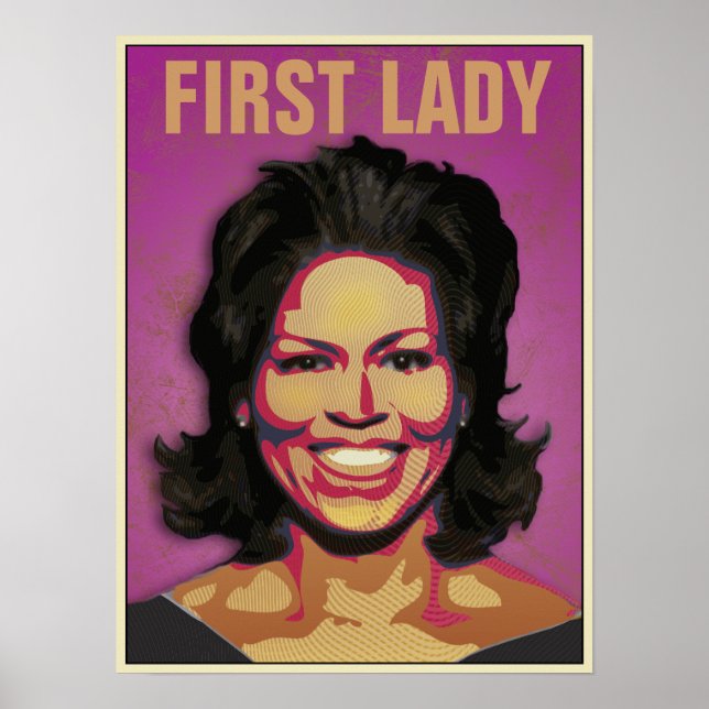Póster Primera Dama Michelle Obama - Personalizado (Frente)