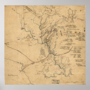 Póster Primera ejecución de toros