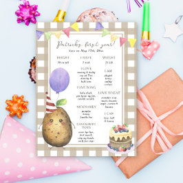 Póster Primera fecha de nacimiento de la Papa