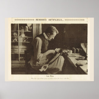 Póster Primera Guerra Mundial, Francia, haciendo prótesis