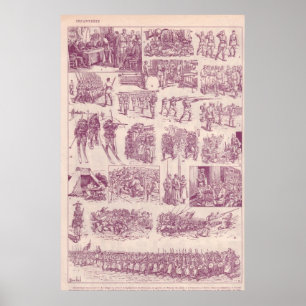 Póster Primera Guerra Mundial, Infantería