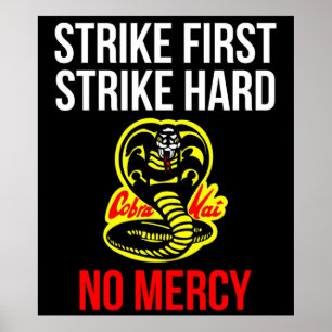 Póster Primera huelga dura no piedad Cobra Karate