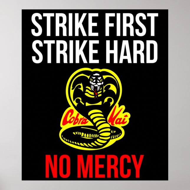 Póster Primera huelga dura no piedad Cobra Karate (Frente)