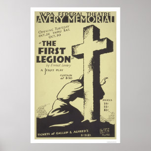 Póster Primera legión de la jesuita WPA 1937