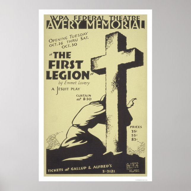 Póster Primera Legión Jesuita 1937 WPA (Frente)