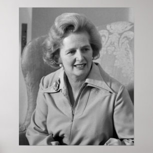 Póster Primera Ministra de Gran Bretaña Margaret Thatcher