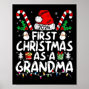 Póster Primera Navidad como familia de las abuelas coinci