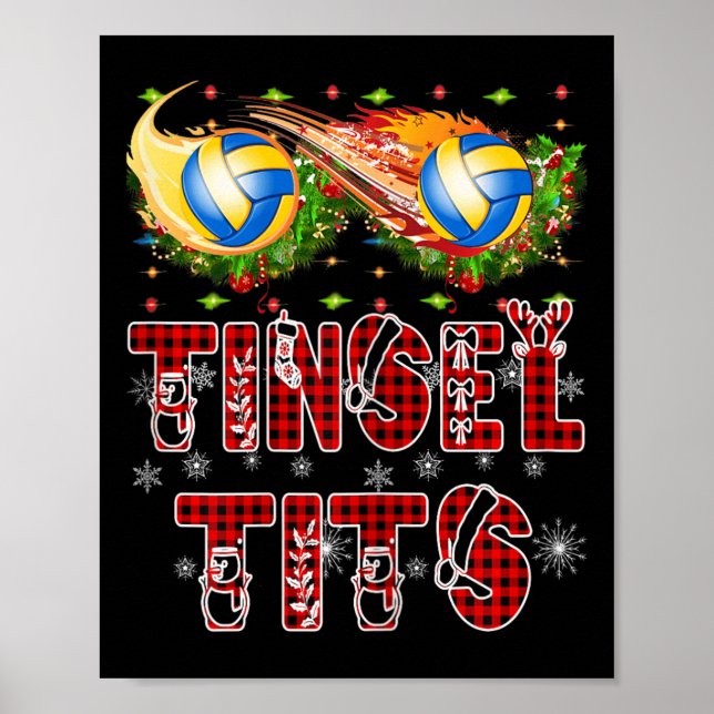 Póster Primera Navidad como mamá Chica de voleibol de ins (Frente)
