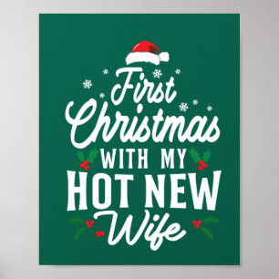 Póster Primera Navidad con mi nueva esposa caliente y div