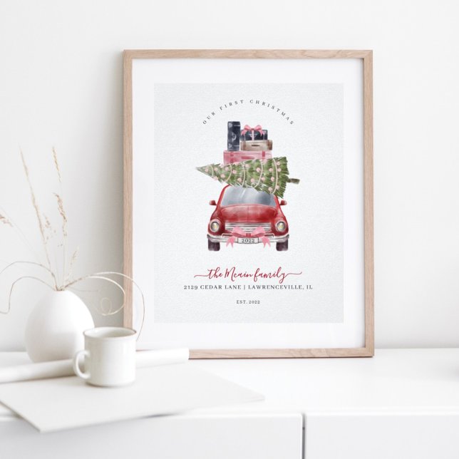 Póster Primera Navidad Nuevo hogar Retro Tarjeta Roja Kee (Subido por el creador)