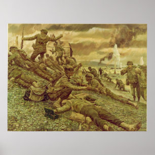 Póster Primera ola en Omaha por Ken Riley