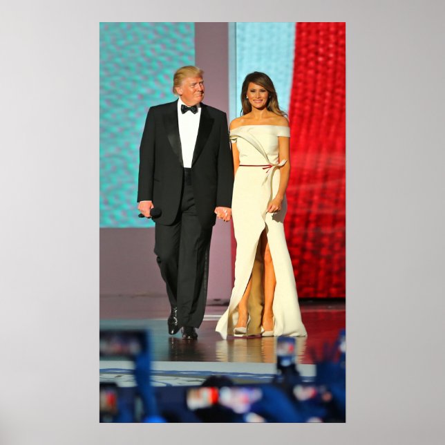 Póster Primera pareja Donald y Melania Trump Bolsa de Lib (Frente)