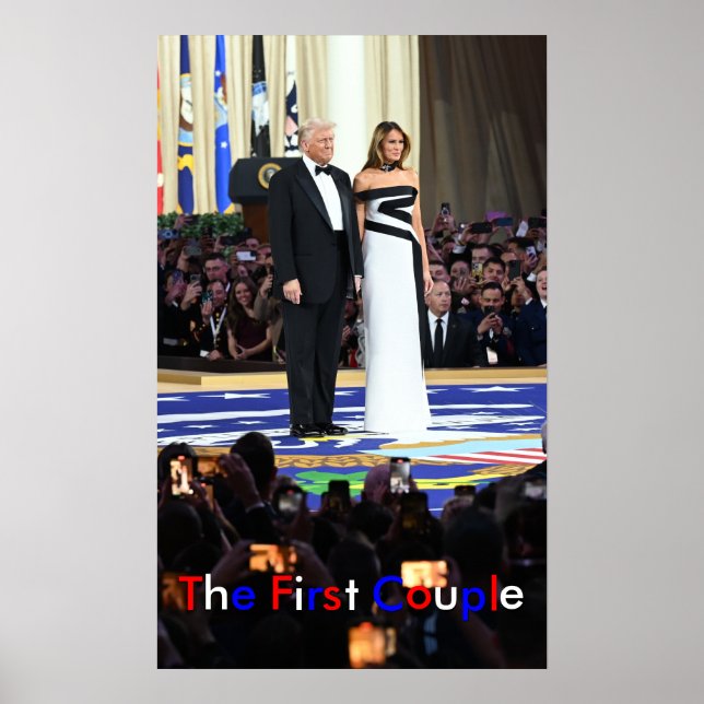 Póster Primera pareja Donald y Melania Trump Bolsa de Lib (Frente)