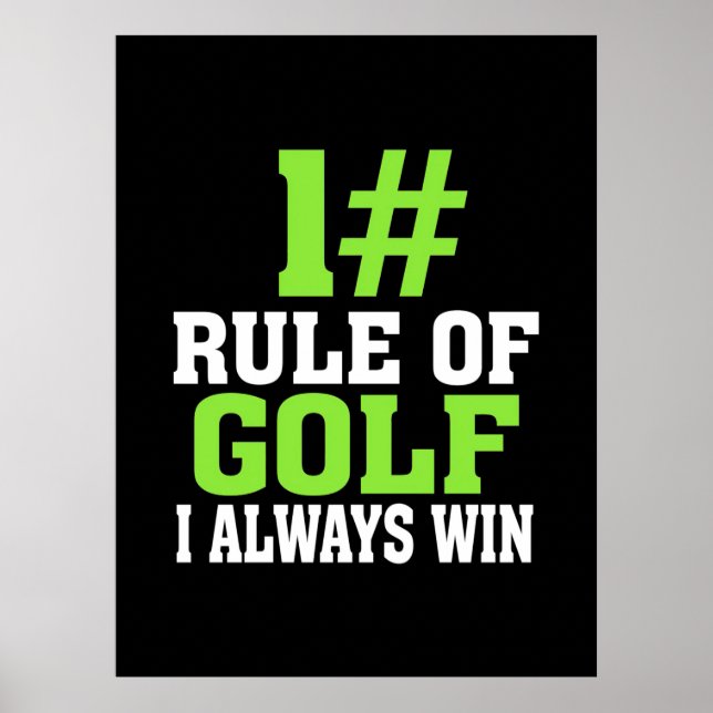 Póster Primera Regla De Golf (Frente)
