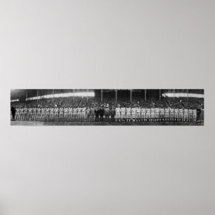 Póster Primera serie mundial de equipos, Juego 1, 1924