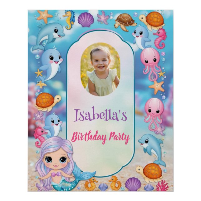 Póster Primera sirena de cumpleaños de Oneder Oneder Ocea (Anverso)