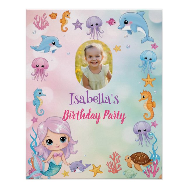 Póster Primera sirena de cumpleaños de Oneder Oneder Ocea (Anverso)
