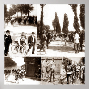 Póster Primera Tour de Francia 1903 Inicio a Fin Collage
