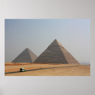 Póster Primeras dos pirámides de Giza