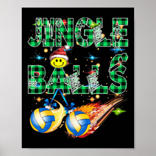 Póster Primeras navidades divertidas como papa de voleibo