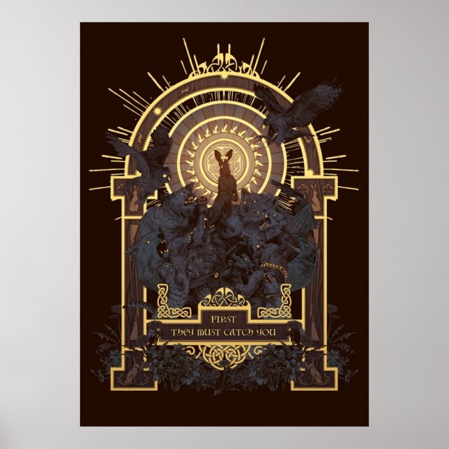 Póster Primero, Deben Atraparte (Frente)