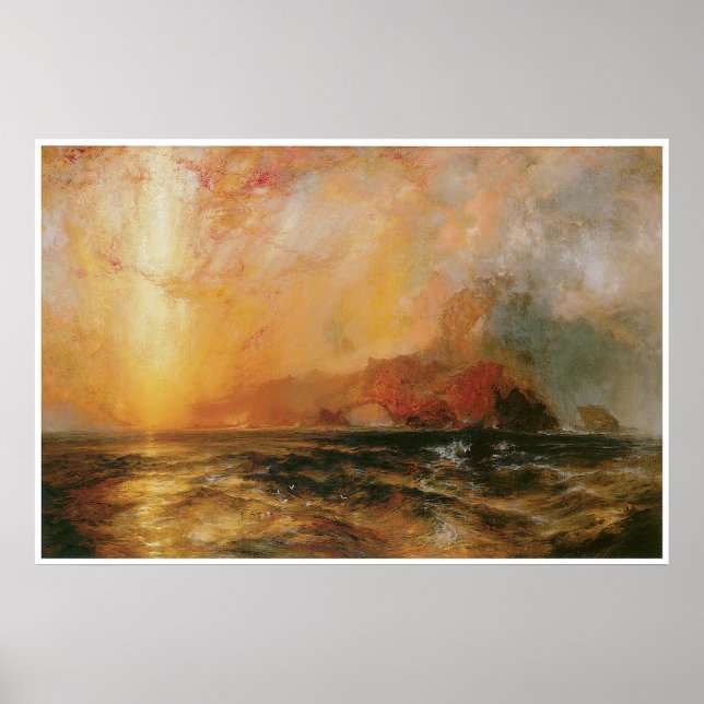 Póster Primero el sol rojo descendiendo 1875-76 (Frente)