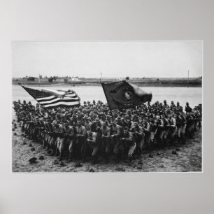 Póster Primero para luchar al Cuerpo del Marines 1918 de