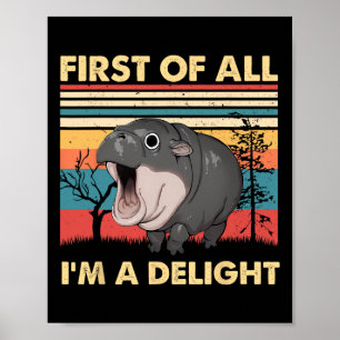 Póster Primero que nada, soy un delgado Moo Deng Ba