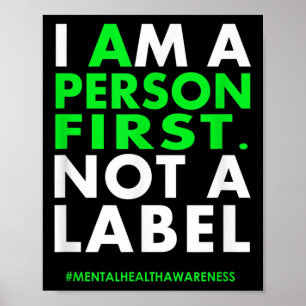 Póster Primero Soy Una Persona, No Una Etiqueta De Salud