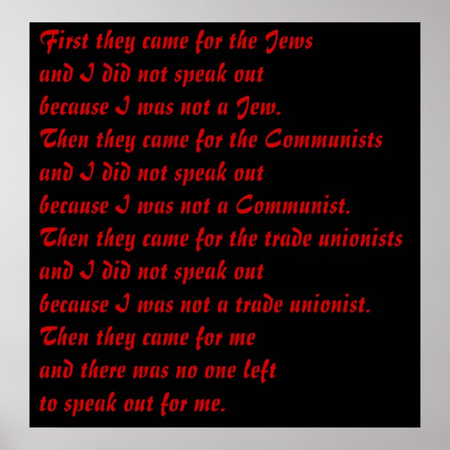 Póster Primero vinieron (Frente)