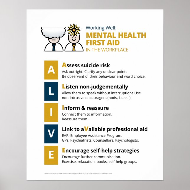 Póster Primeros auxilios en salud mental (Diseño Alt) (Frente)