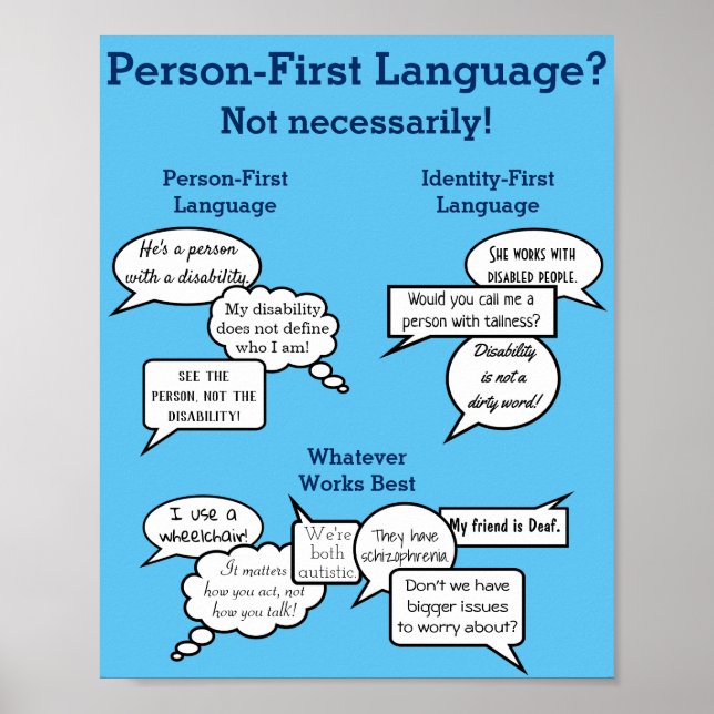 Póster Primeros comentarios de identidad de persona Impri (Frente)
