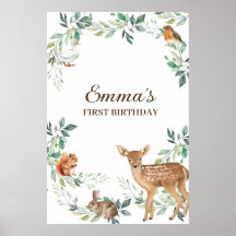 Primeros cumpleaños de los animales del bosque de