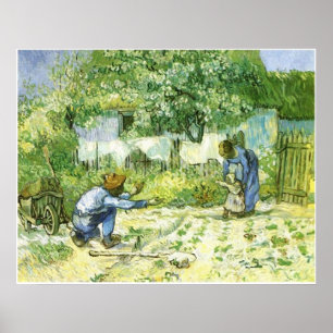 Póster Primeros pasos 1890 Vincent van Gogh (1853-1890)